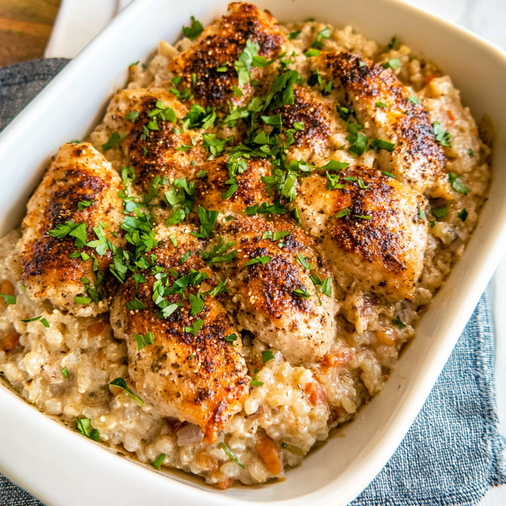 Delicious Oven Baked Chicken and Rice A Simple Quick Dinner Recipe