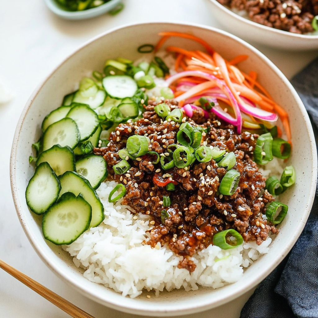 Flavorful Korean Ground Beef Bowl Quick Easy High Protein Meal