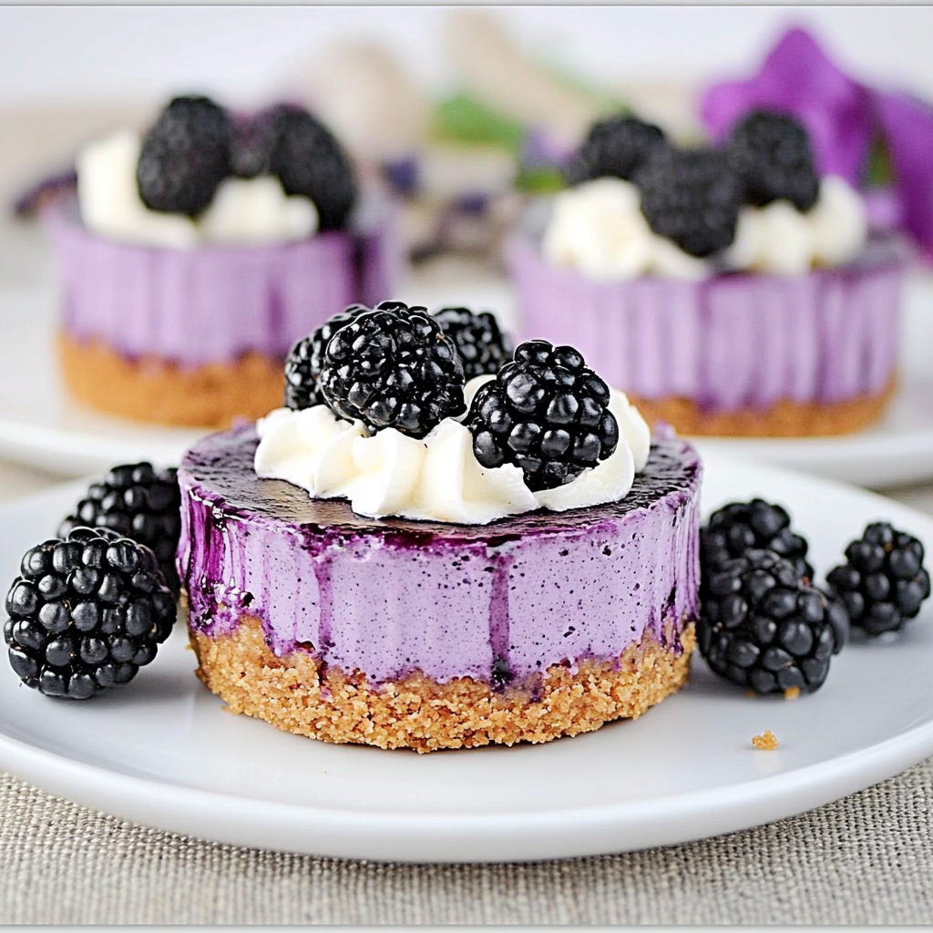 Luscious Blackberry Lavender Cheesecakes A Delightful Elegant Dessert for Special Occasions