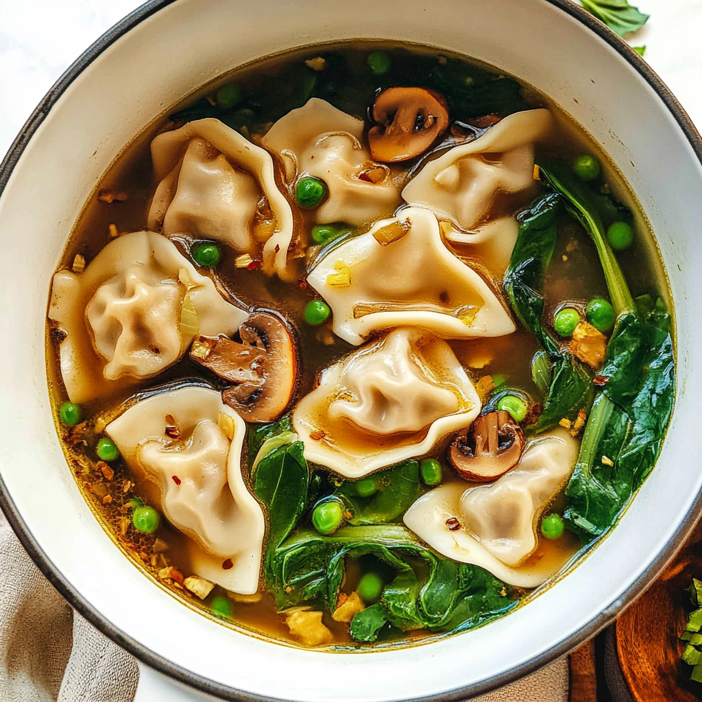 Potsticker Soup with Mushrooms Bok Choy A Flavorful Cozy Meal