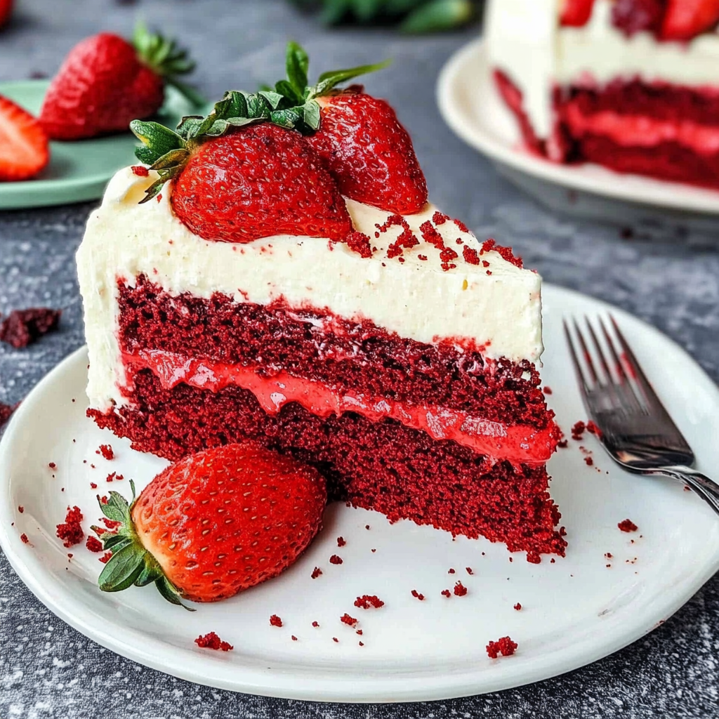 Red Velvet Strawberry Cheesecake A Decadent Creamy Dessert