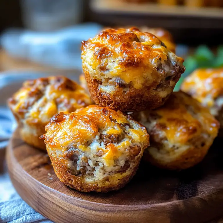 crazy good sausage muffins with cheddar savory cheesy perfection featured