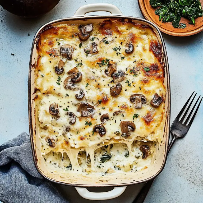 Indulge in Creamy Spinach Mushroom Lasagna Delight 28 creamy spinach mushroom lasagna a rich comforting vegetarian dish featured