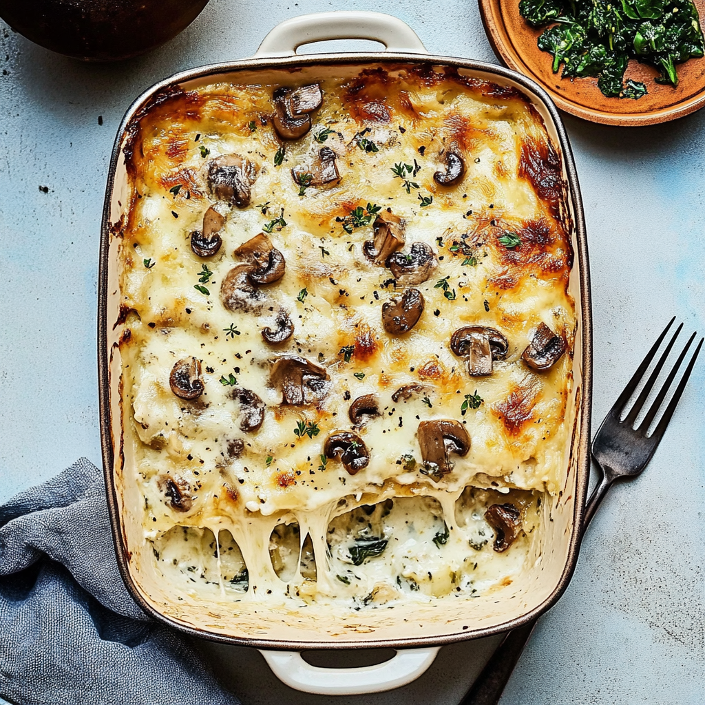 Indulge in Creamy Spinach Mushroom Lasagna Delight 24 creamy spinach mushroom lasagna a rich comforting vegetarian dish featured