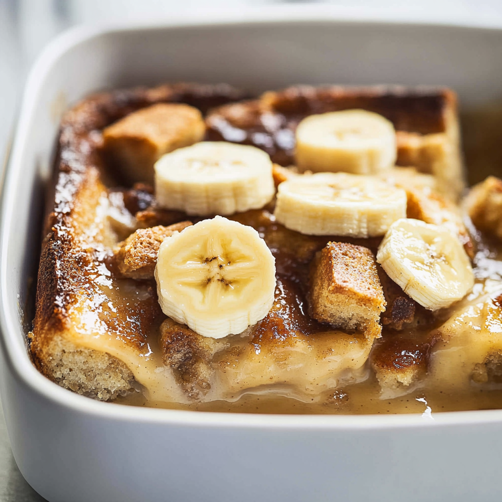 Irresistible Banana Bread Pudding Recipe You’ll Love 1 banana bread pudding recipe featured