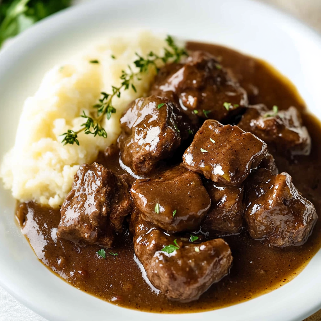 Savory Beef Tips and Gravy Recipe for Comforting Meals 2 Recipe preparation