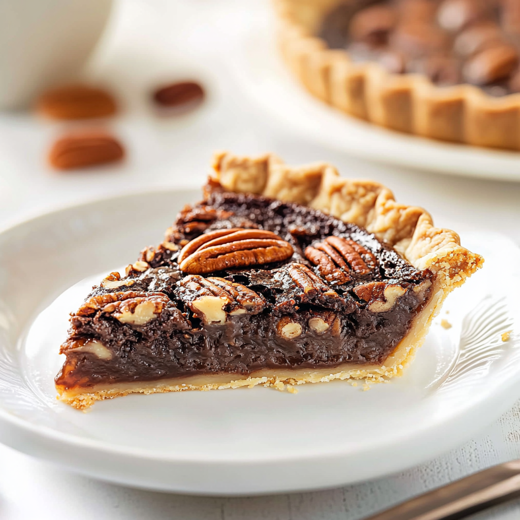 Irresistible Chocolate Pecan Pie Recipe - A Decadent Delight 1 chocolate pecan pie featured