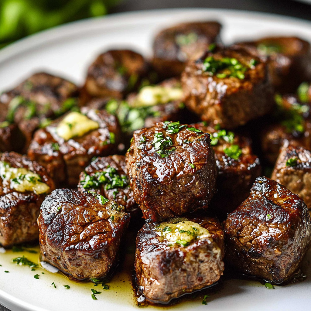 Irresistible Steak Bites with Garlic Butter Recipe 1 steak bites with garlic butter recipe featured